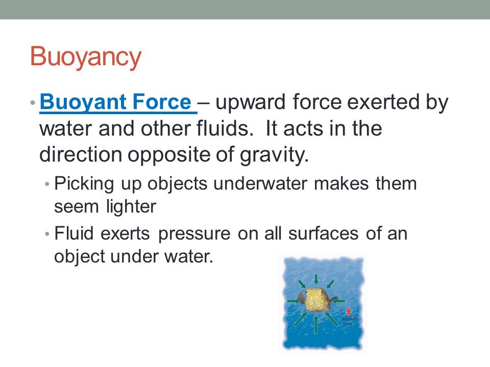 How to calculate bouyant forces of objects submerged in water